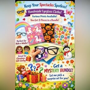 Handmade Eyeglass Cleaning Cloths - Fun Prints